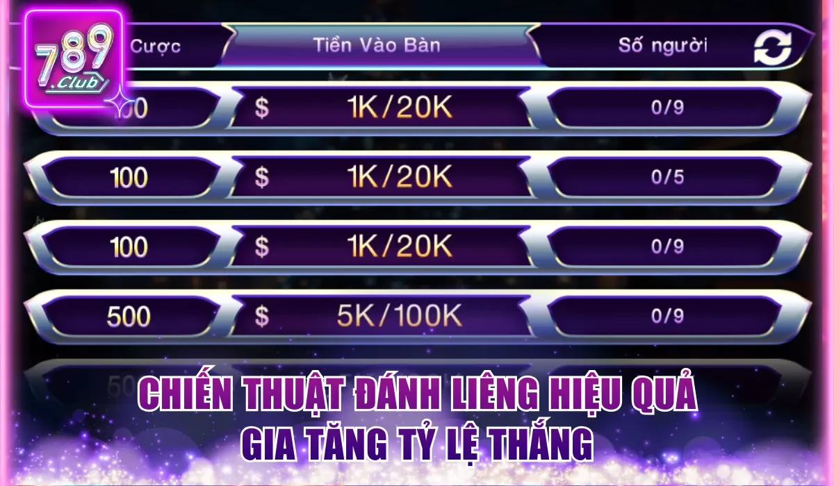 Chiến thuật đánh liêng hiệu quả gia tăng tỷ lệ thắng